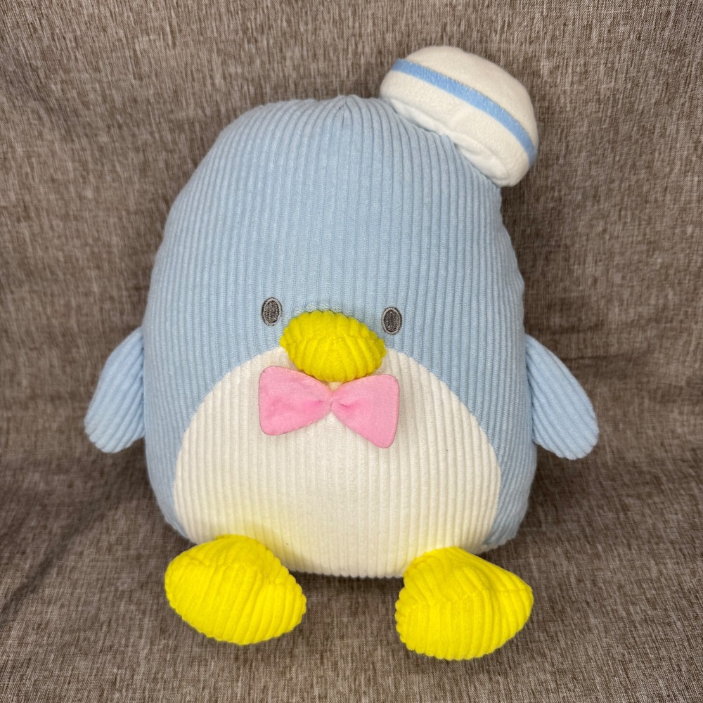 Sanrio Tuxedosam Plush Blue Corduroy Ribbed Penguin Sailor Hat Pink Bow Tie 112"